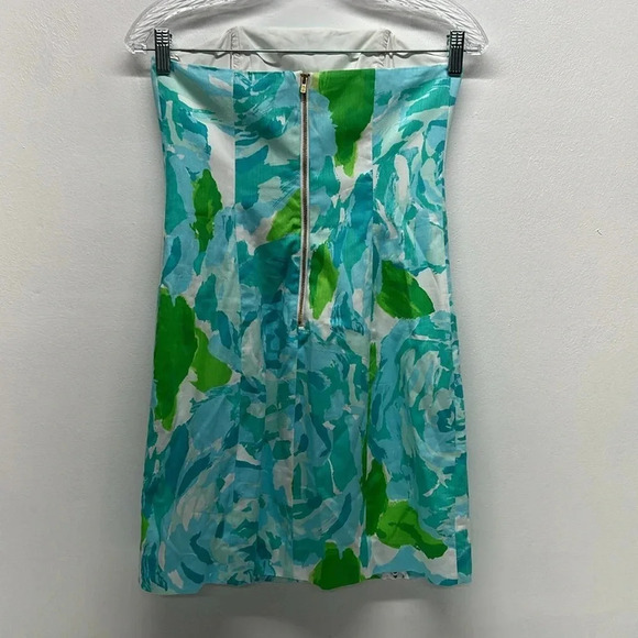 Lilly Pulitzer Tansy First Impressions Dress Mini Strapless Poolside Blue New 2 - Picture 5 of 9